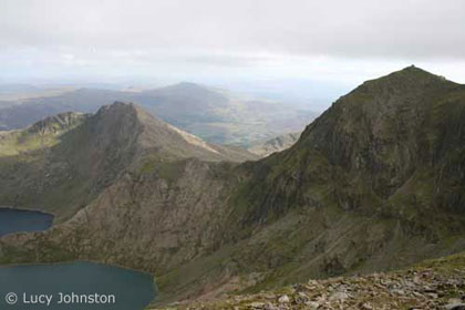 Snowdon (Yr Wyddfa) on the right. Image courtesy of Lucy Johnston.