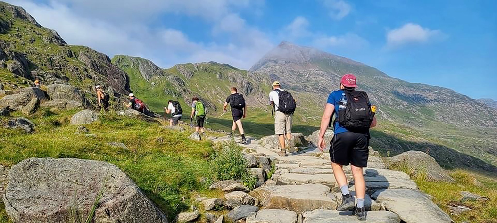 Walking up Snowdon, the third summit of the National Three Peaks Challenge