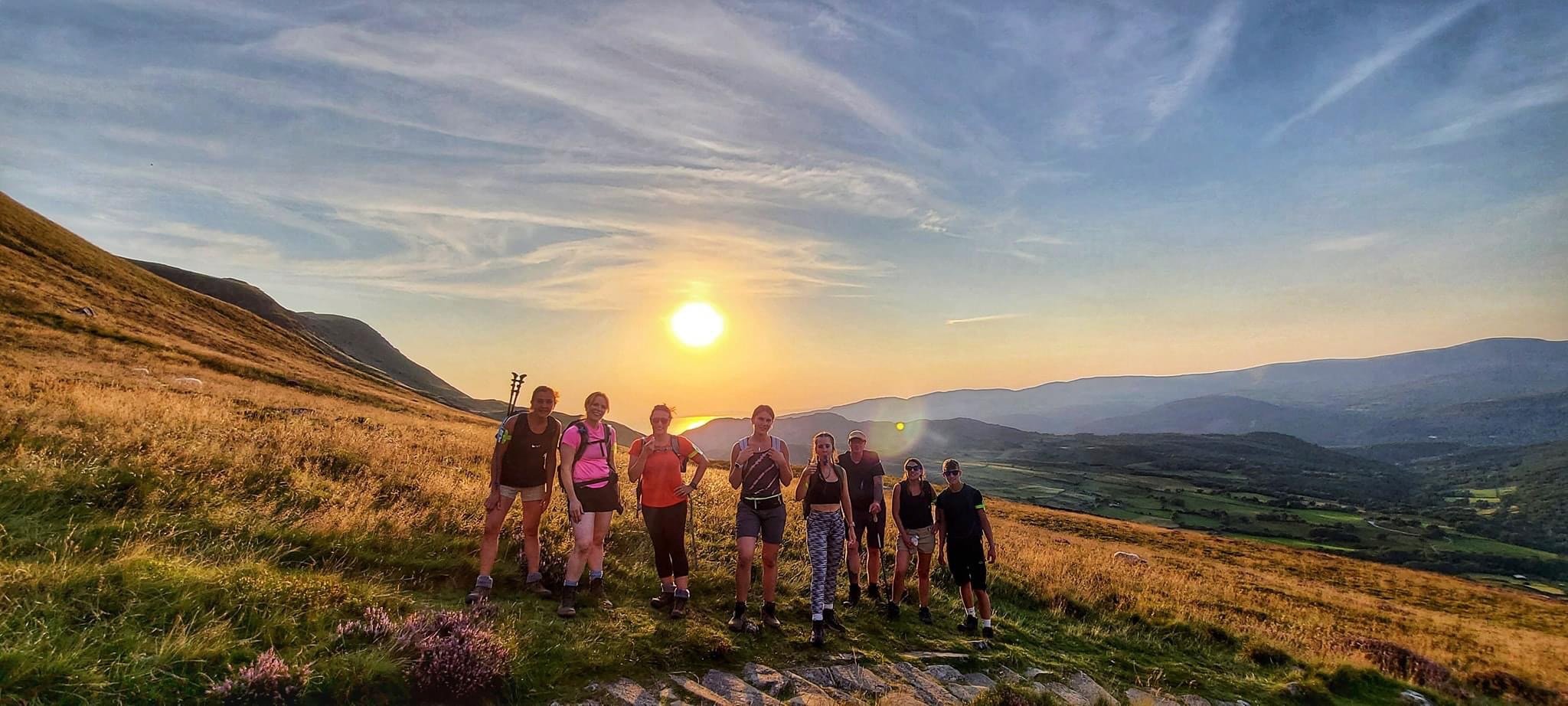 Making the descent of Snowdon via the South Ridge, on the Welsh Three Peaks Challenge