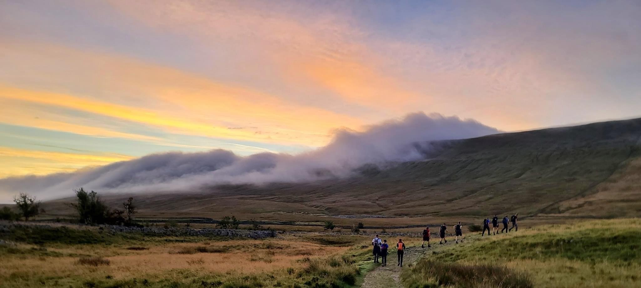 Our groups setting off on the Yorkshire Three Peaks Challenge