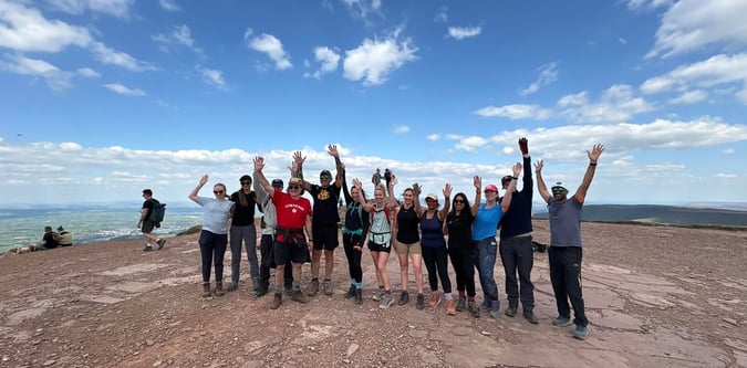 Private group climbing Cadair Idris on the Welsh Three Peaks Challenge