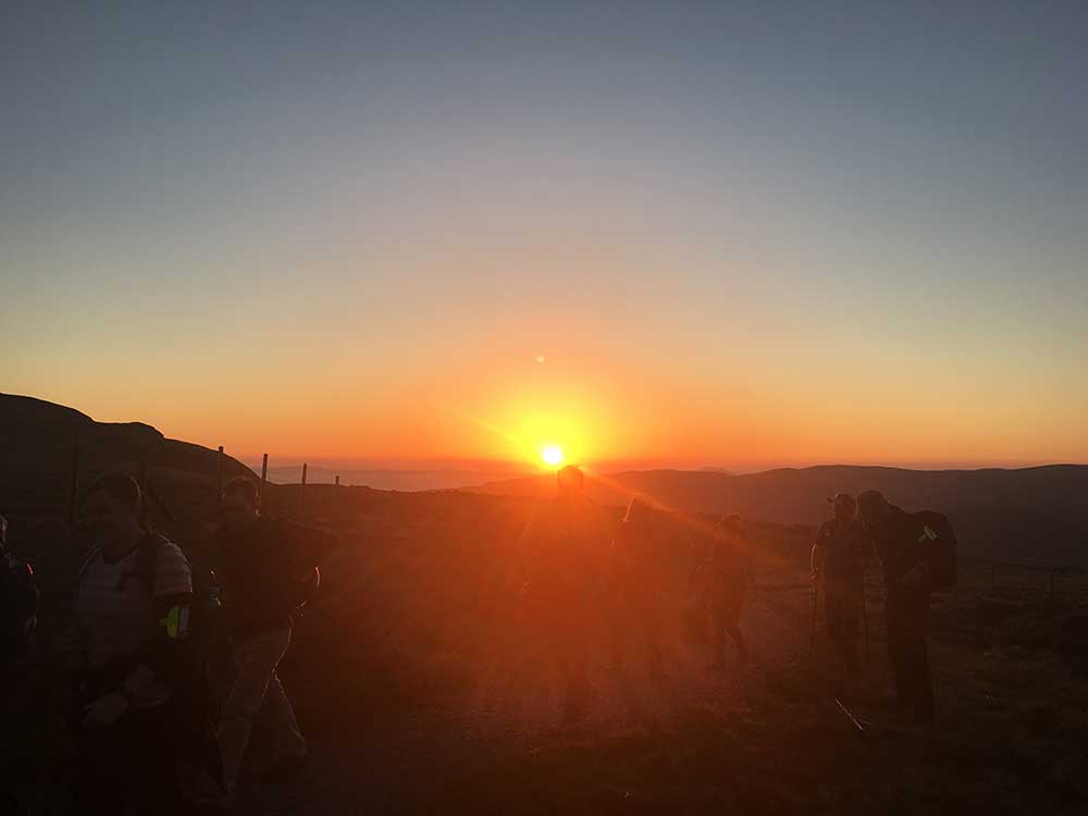 Sunset on the ascent of Cadair Idris