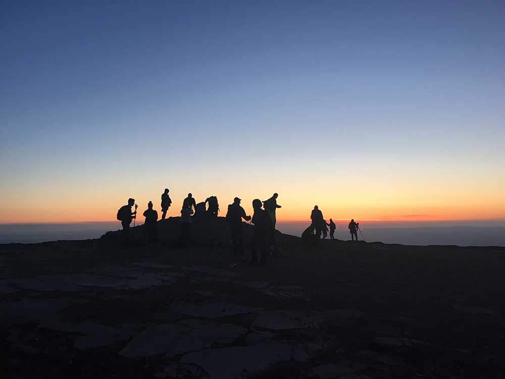 One of our Open groups taking in the view at the top of Pen y Fan