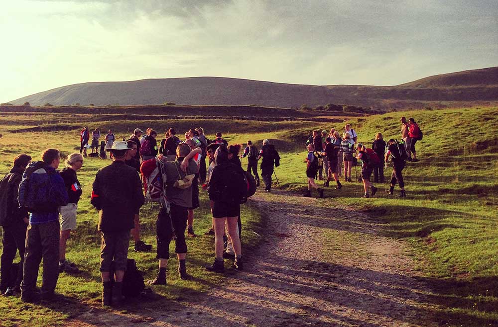 Our groups setting off on the Yorkshire Three Peaks