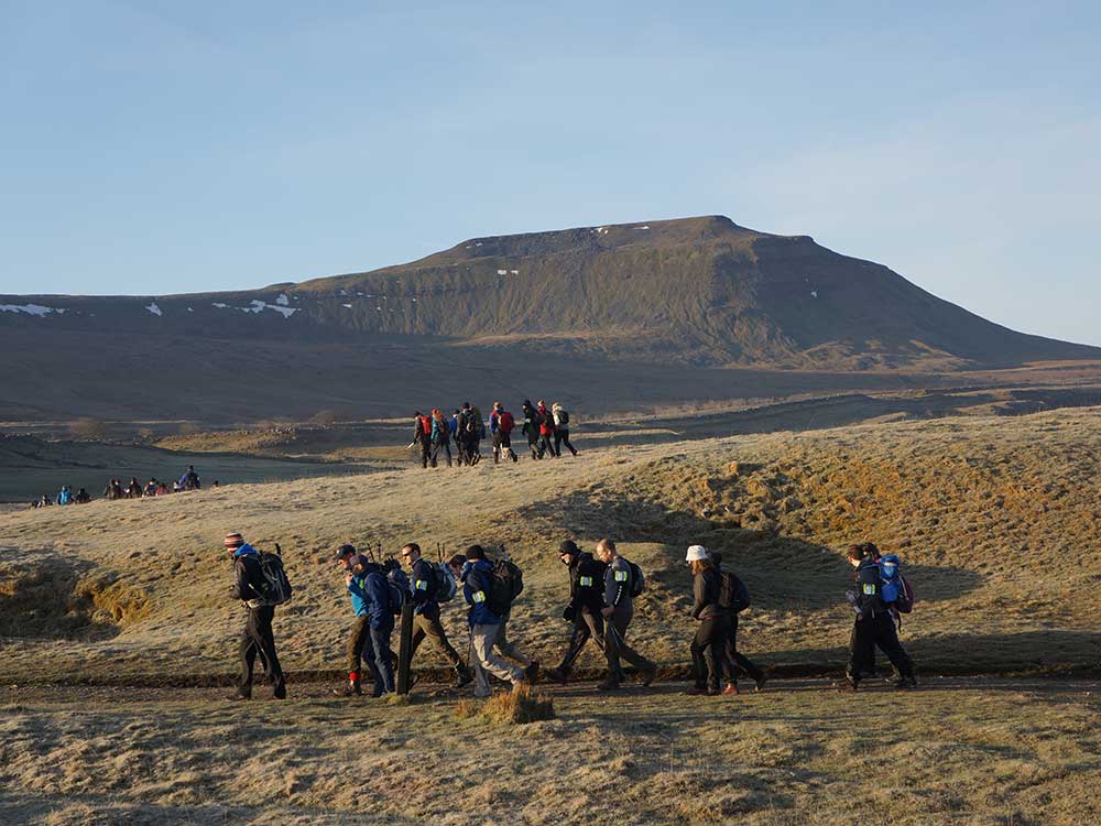 Starting the Yorkshire Three Peaks in small groups