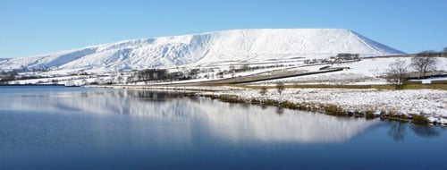 Pendle hill in the winter